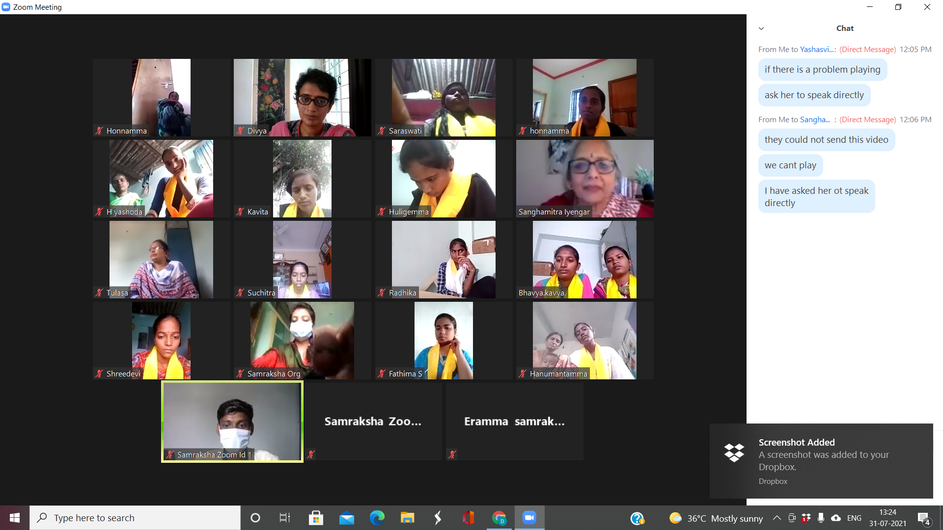 35 participants  graduated from the Samraksha's resilience building programme in July. The participants - boys and girls aged 16 to 18- have been part of the resilience programme for the last three years, taking part in group experiences, life skills sessions, exposure visits and of lately  in regular online sessions.
During the programme, hosted on a zoom platform, participants shared about what they have gained from being part of the programme - the exposure to ideas, to places, the space to get clarity on their goals, friendships, opportunities for self development. Dr. Shoba Srinath, renowned Child Psychiatrist from NIMHANS was the chief guest of the event, and in her address encouraged the participants to continue to focus on self care and self development. 
